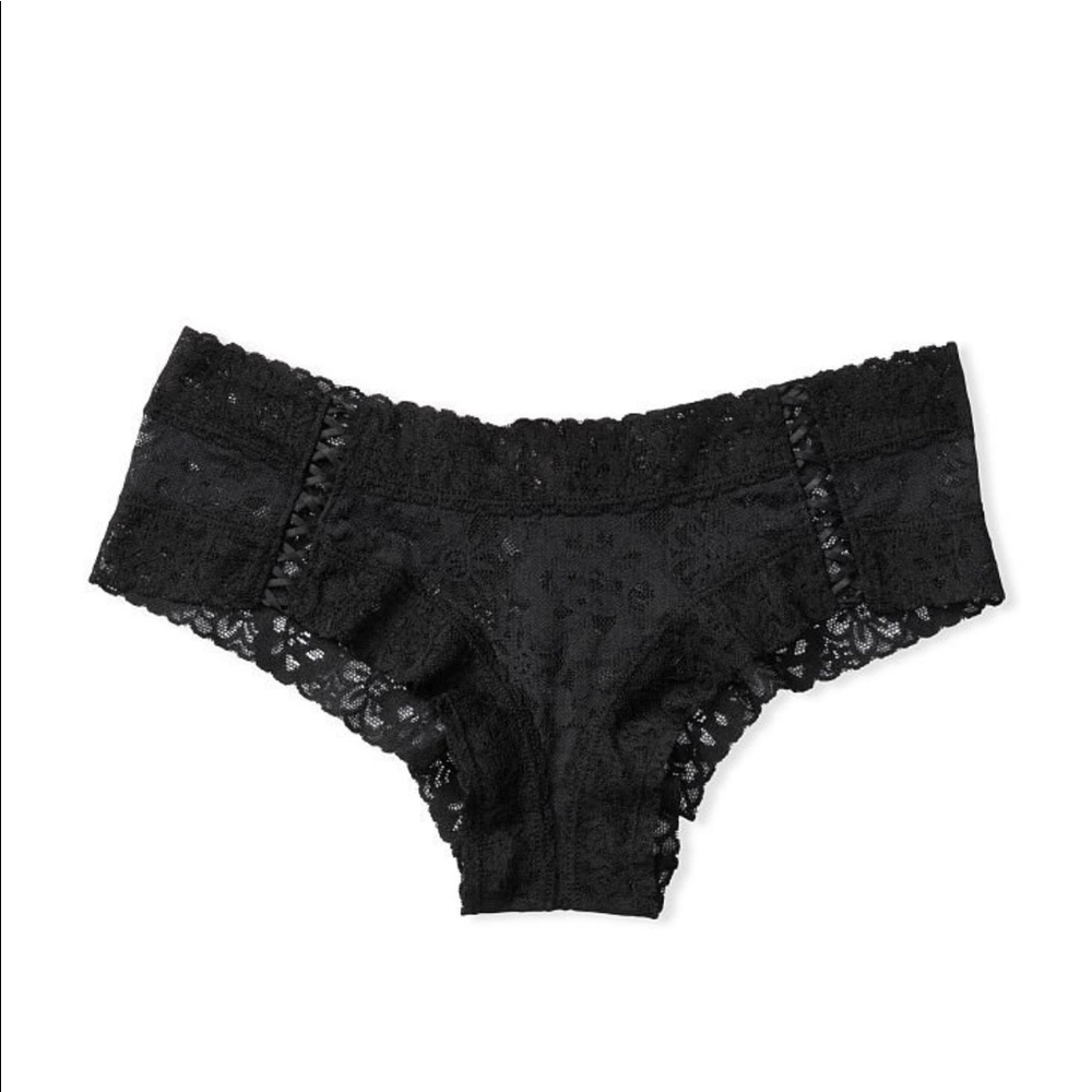 Victoria’s Secret THE LACIE Floral Lace Cheeky Panty size L